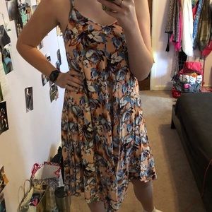 Salmon floral dress